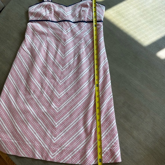 Lilly Pulitzer 6 Pink and White Chevron sundress summer beach - Picture 7 of 7
